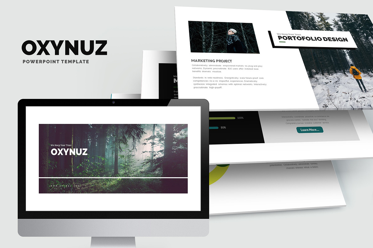 Oxynus : Minimal Style Powerpoint in PowerPoint Templates - product preview 8