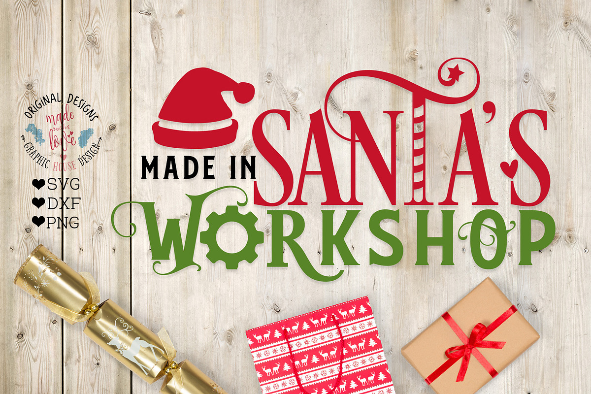 Santa's Workshop Cut File in Illustrations - product preview 8