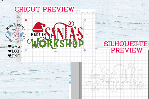 Santa's Workshop Cut File in Illustrations - product preview 1