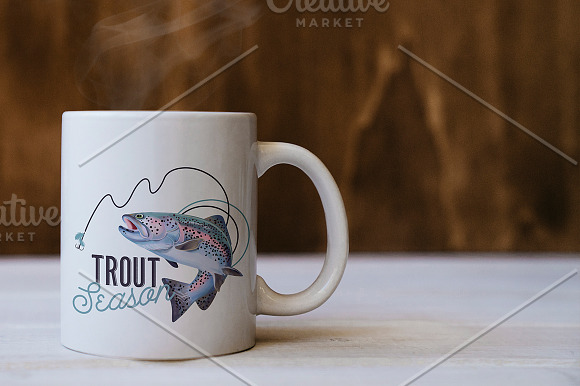 Rainbow Trout Fish Illustration. in Illustrations - product preview 3