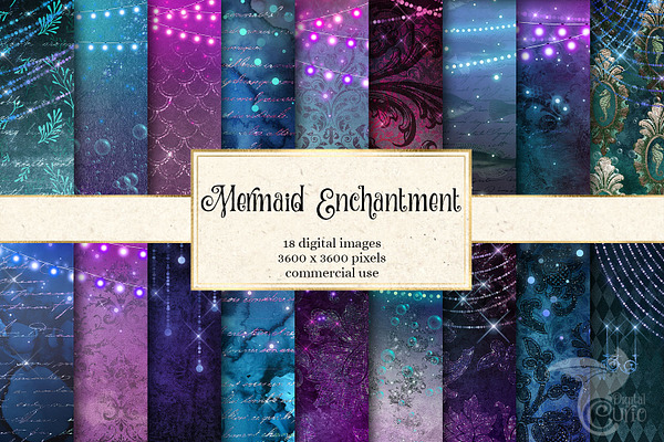 Mermaid Enchantment Digital Paper