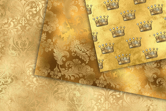 Royal Gold Digital Paper in Textures - product preview 1