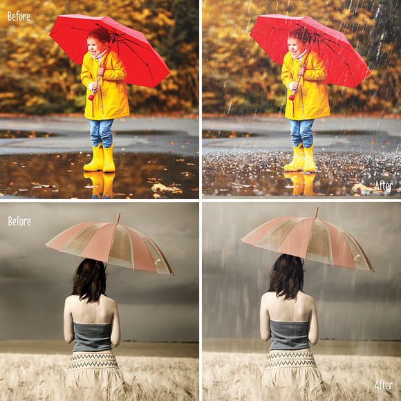 25 Rain Overlays - Falling Raindrops in Add-Ons - product preview 1