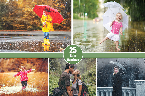 25 Rain Overlays - Falling Raindrops in Add-Ons - product preview 4