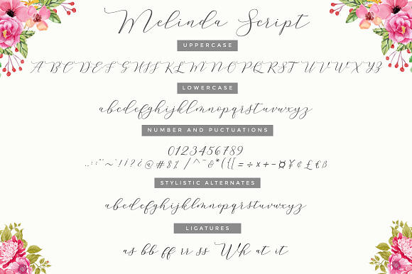 Melinda Script ( Update ) in Scrapbooking Fonts - product preview 5