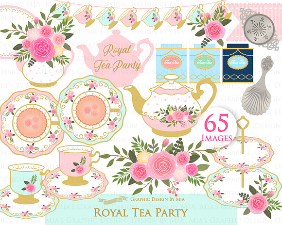 Tea, Tea Party, Afternoon Tea in Illustrations - product preview 2