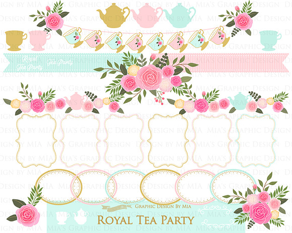 Tea, Tea Party, Afternoon Tea in Illustrations - product preview 4