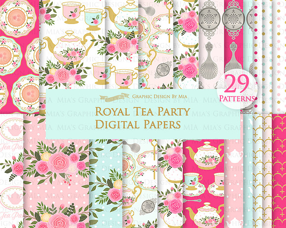 Tea, Tea Party, Afternoon Tea in Illustrations - product preview 5