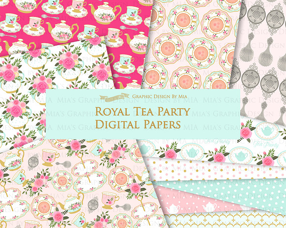 Tea, Tea Party, Afternoon Tea in Illustrations - product preview 7