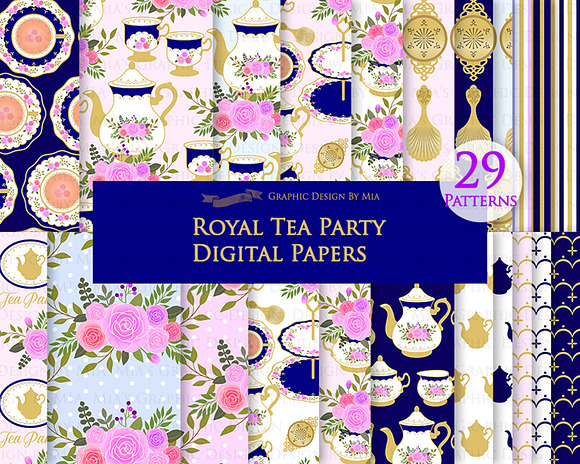 Tea, Tea Party, Afternoon Tea in Illustrations - product preview 5