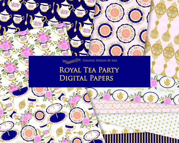 Tea, Tea Party, Afternoon Tea in Illustrations - product preview 6