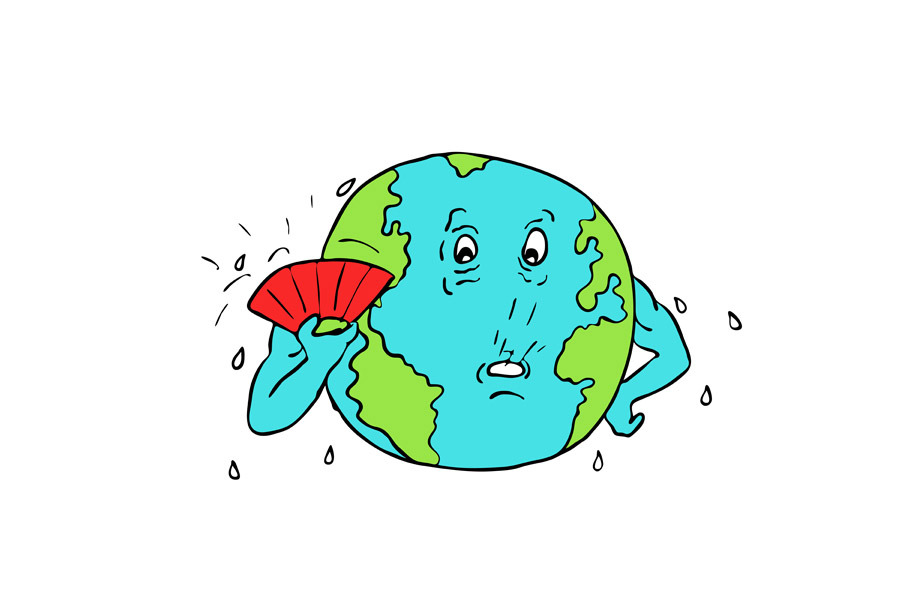 Earth Global Warming Drawing Color