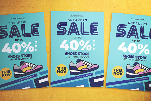 Shoes Sale Flyer in Flyer Templates - product preview 1