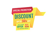 Special Promotion Discount Vector