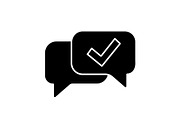 Approved chat glyph icon