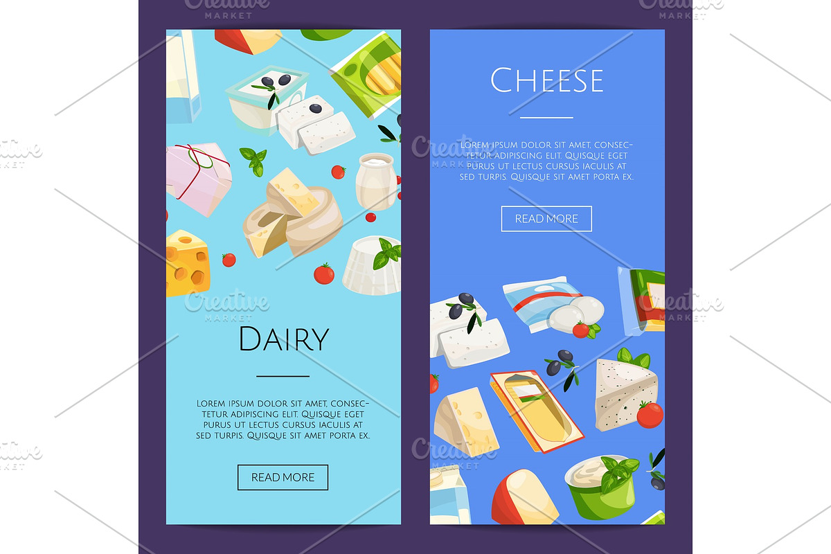 Vector cartoon dairy and cheese in Graphics - product preview 8