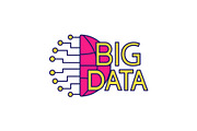 Big data color icon