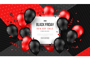 Black Friday Sale with Balloons