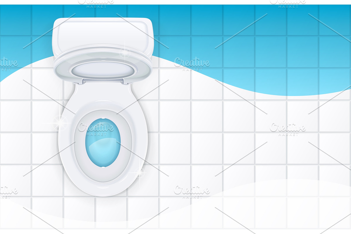 Toilet bowl with open cover. Vector in Illustrations - product preview 8