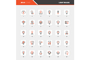 Light bulbs Flat Line Web Icon