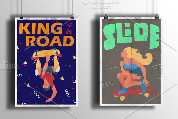 Skateboard & Rollerblade in Illustrations - product preview 4