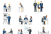 Business coaching icons set