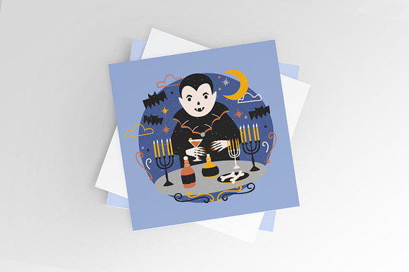 Funny Halloween set in Illustrations - product preview 5