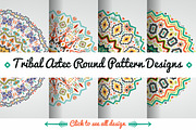Decorative Round Aztec Pattern