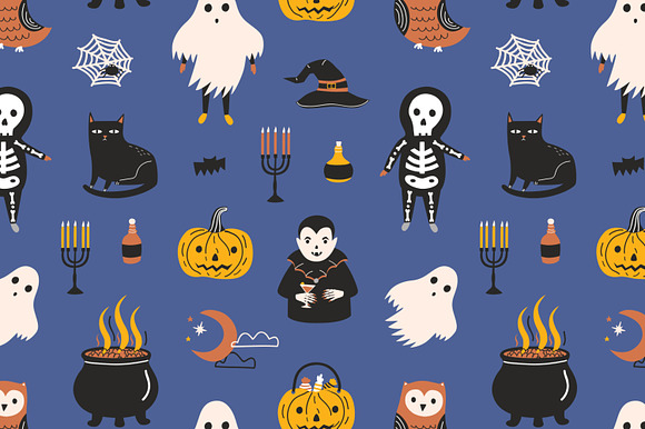 Halloween seamless, posters, banners in Illustrations - product preview 5