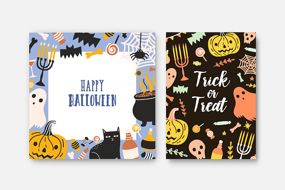 Halloween seamless, posters, banners in Illustrations - product preview 11