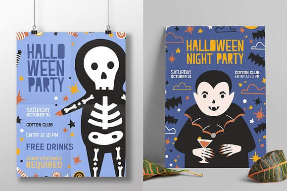 Halloween seamless, posters, banners in Illustrations - product preview 12