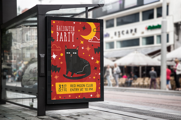 Halloween seamless, posters, banners in Illustrations - product preview 14
