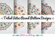 Decorative Round Aztec Pattern