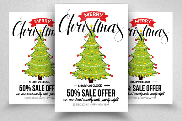 Christmas Greeting Flyers Bundle 10 in Flyer Templates - product preview 3