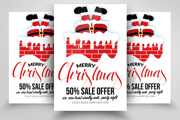 Christmas Greeting Flyers Bundle 10 in Flyer Templates - product preview 4