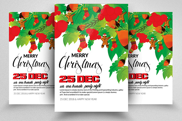 Christmas Greeting Flyers Bundle 10 in Flyer Templates - product preview 7
