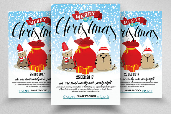 Christmas Greeting Flyers Bundle 10 in Flyer Templates - product preview 8