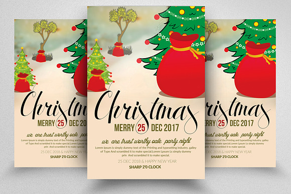Christmas Greeting Flyers Bundle 10 in Flyer Templates - product preview 9