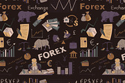 Colored finance forex pattern