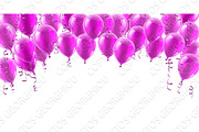 Pink Party Balloons Background