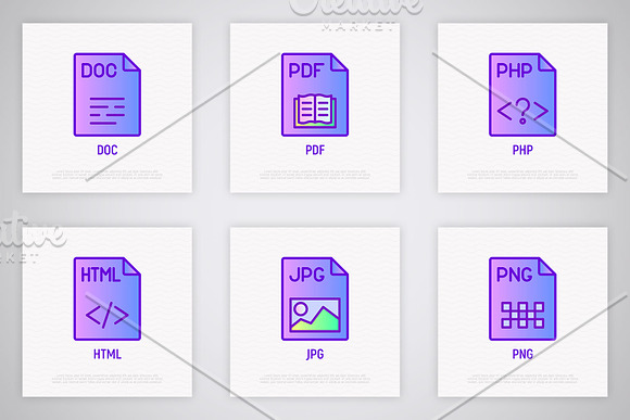 File Format | 16 Thin Line Icons Set in Icons - product preview 3