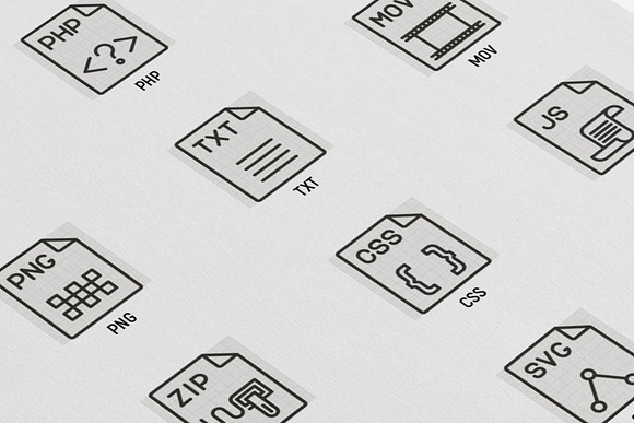 File Format | 16 Thin Line Icons Set in Icons - product preview 6