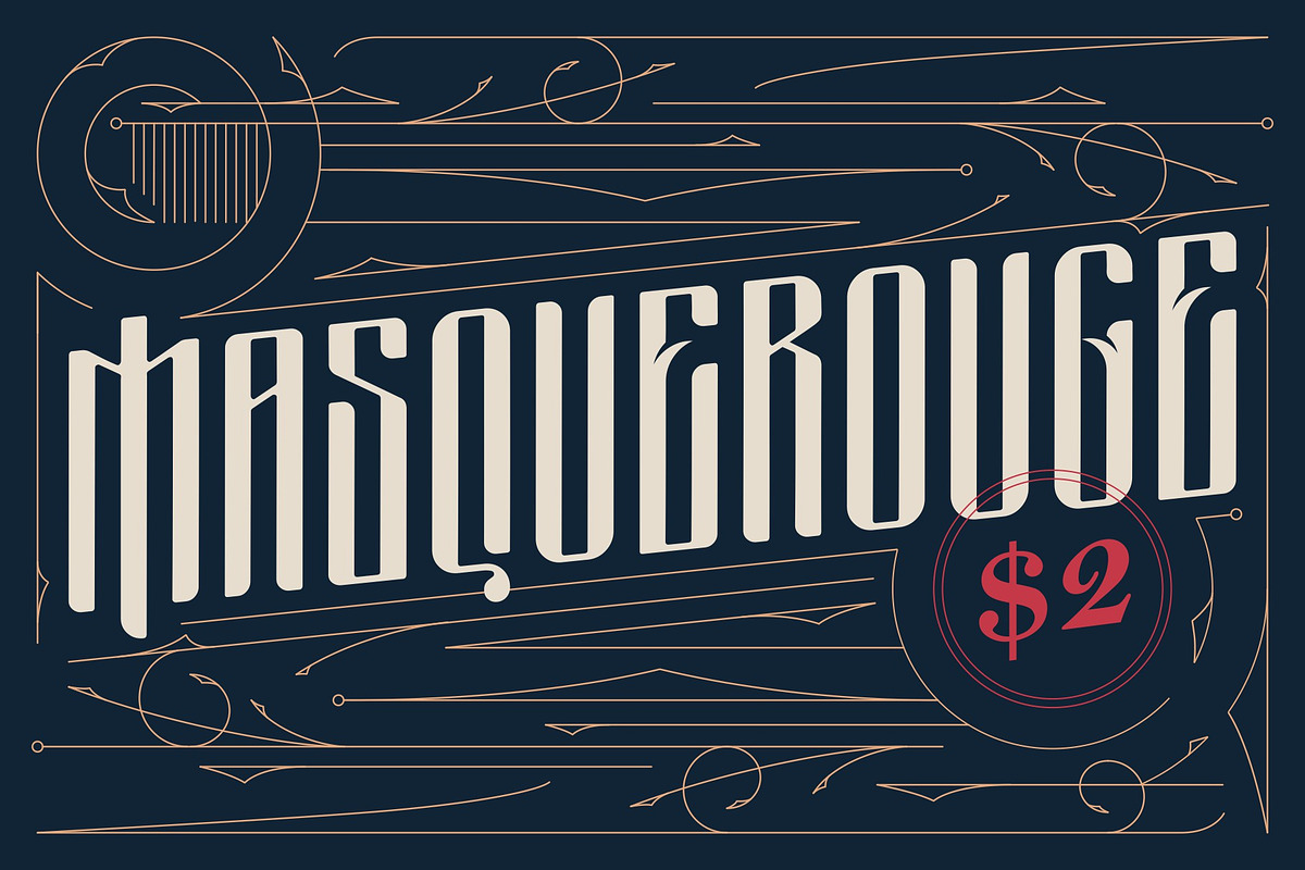 Masquerouge $2 victorian font in Display Fonts - product preview 8