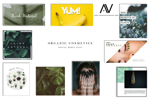 Organic Cosmetics|Social Media Pack in Instagram Templates - product preview 1