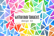 Watercolor Triangles Design Kit