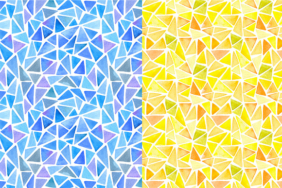 Watercolor Triangles Design Kit in Illustrations - product preview 3