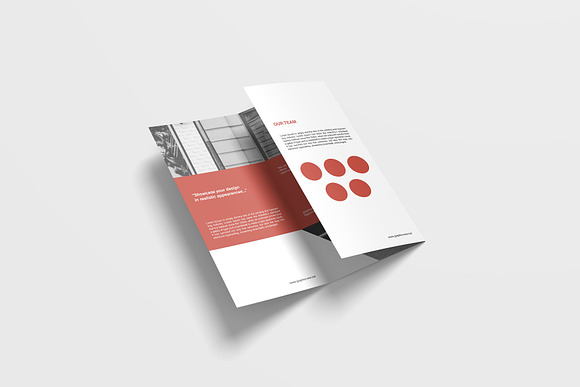 A4 Trifold Brochure Mockup in Print Mockups - product preview 4