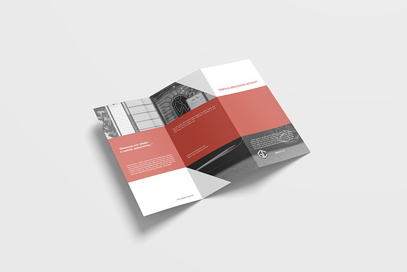A4 Trifold Brochure Mockup in Print Mockups - product preview 7