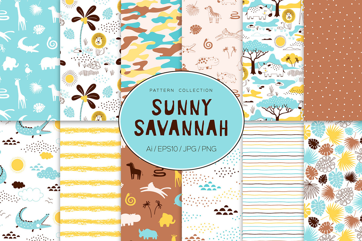 Sunny Savannah pattern set in Patterns - product preview 8