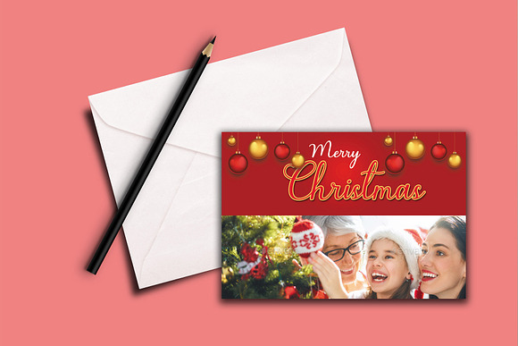 Christmas Post Card in Postcard Templates - product preview 1